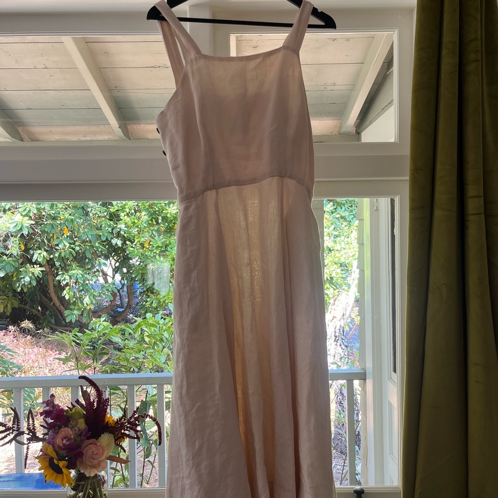 Son de flor pinafore dress size medium seashell white